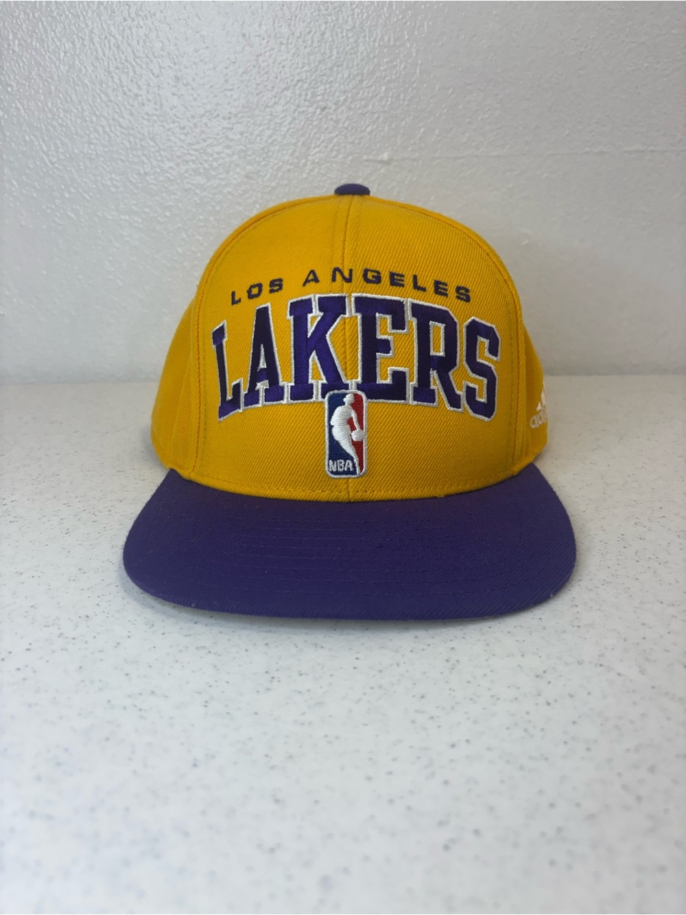 adidas Los Angeles Lakers Gold and Purple Flat Brim Snapback